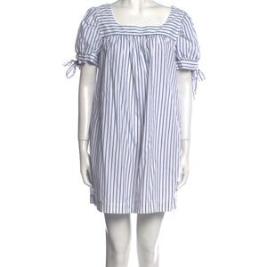 Frame Striped Mini Dress - Blue and White